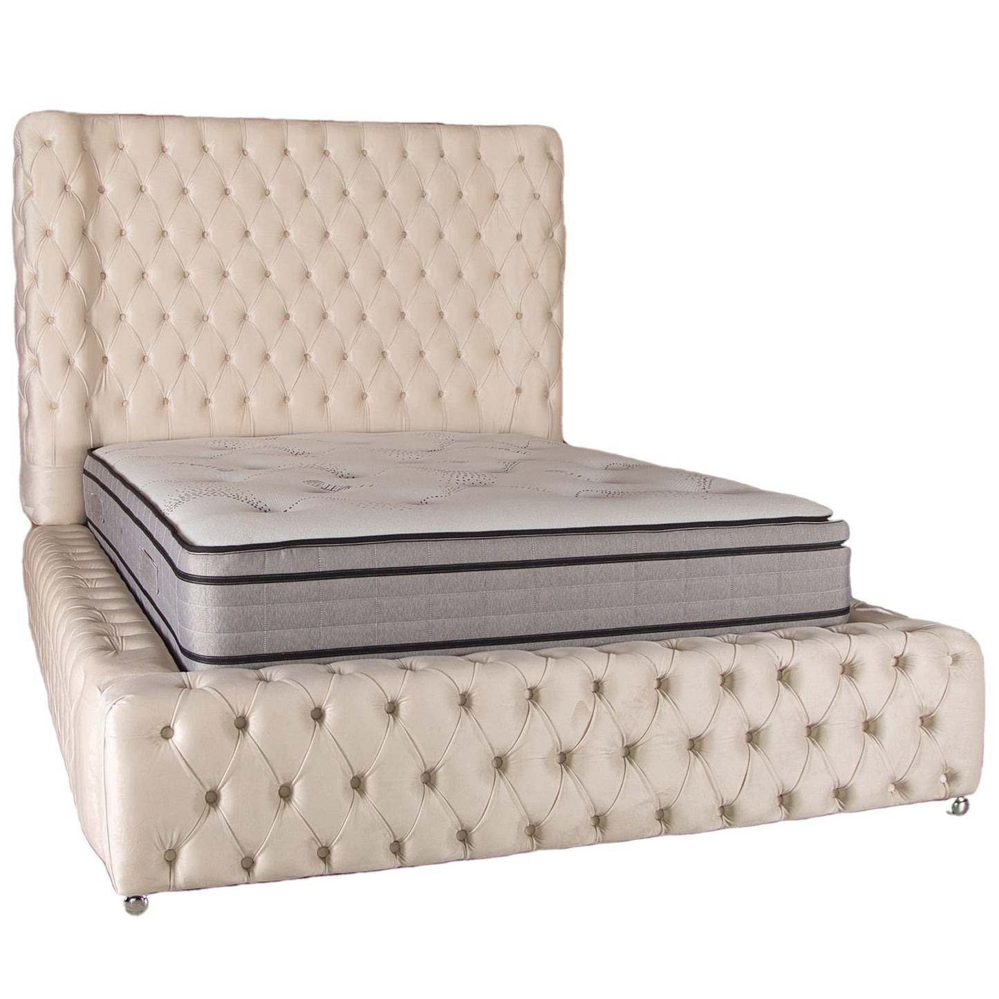 Funkybedz - Grandeur Chesterfield Upholstered Bed Frame