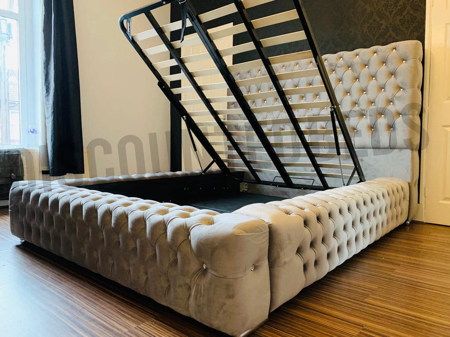 Funkybedz - Kensington Chesterfield Upholstered Bed Frame