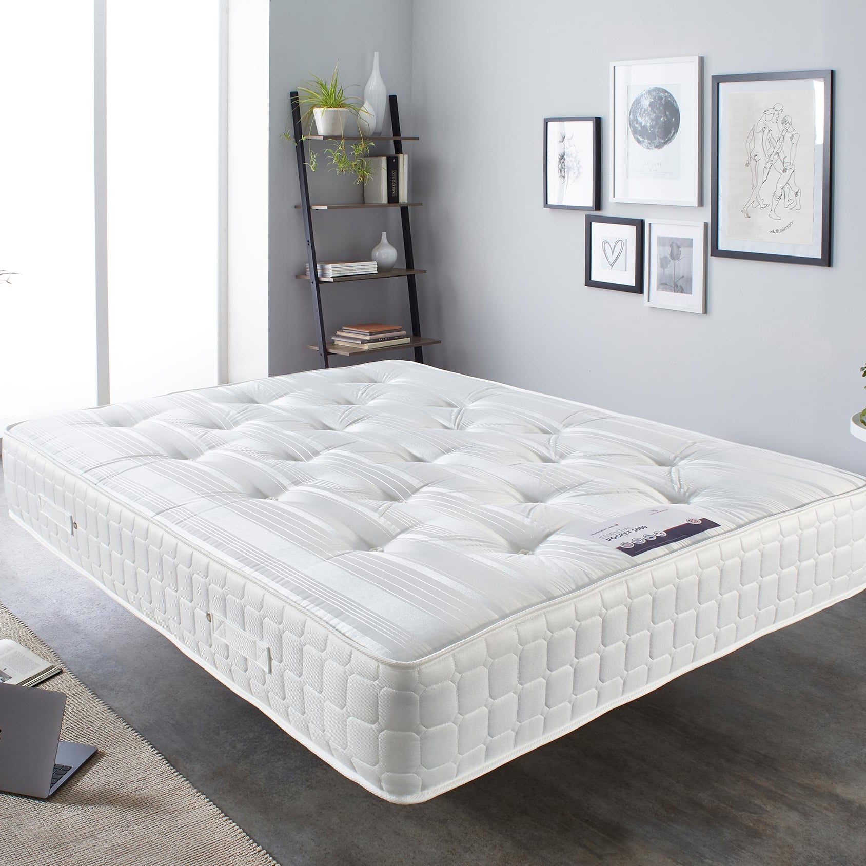 Funkybedz - 1000 Luxury Pocket Sprung Mattress with Layer of Memory Foam