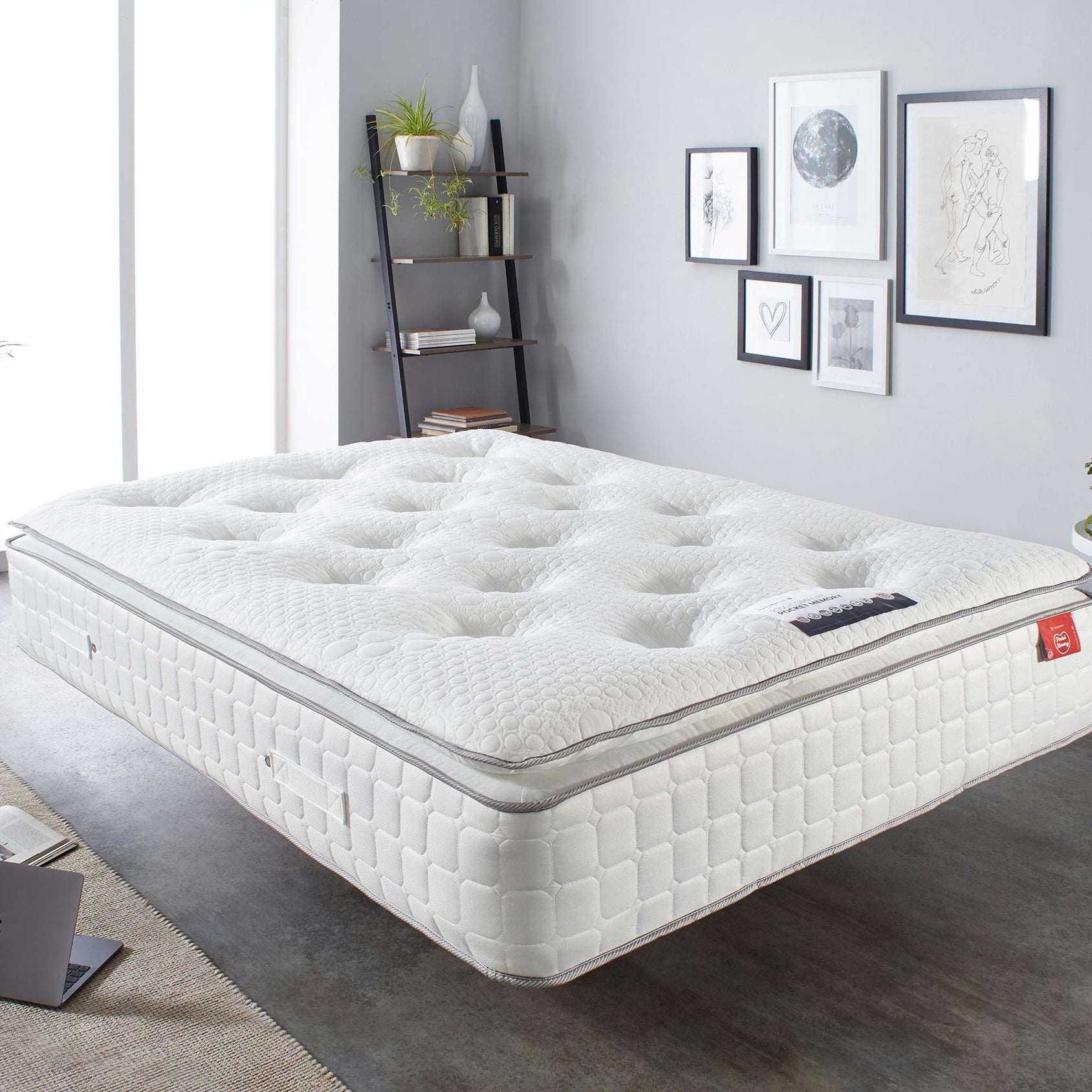 Funkybedz - 2000 Ultra Luxury Pocket Sprung Mattress with Layer of Gel Top