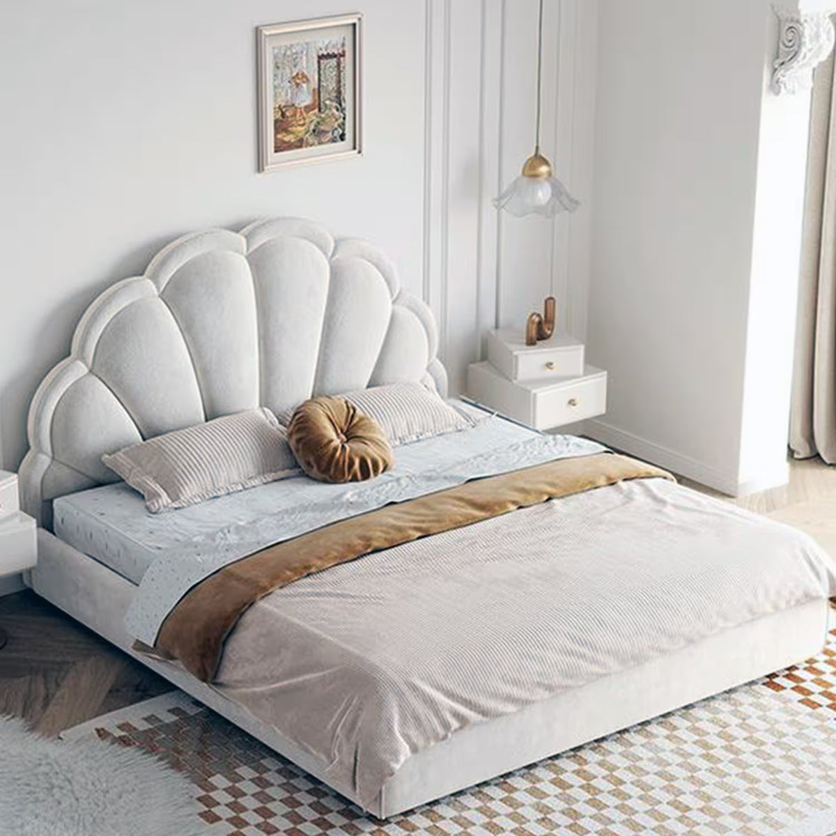 Atm Shell Bed Shell Bed | Scallop Headboard Upholstered Bed Handmade in Yorkshire ...