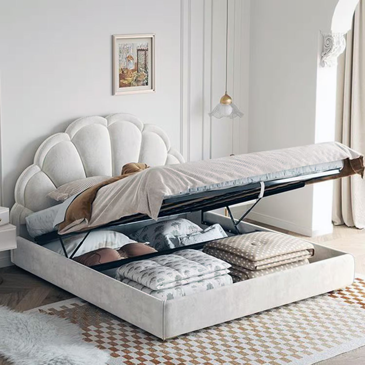 File Shell Beds Shell Bed | Scallop Headboard Upholstered Bed Handmade in Yorkshire ...