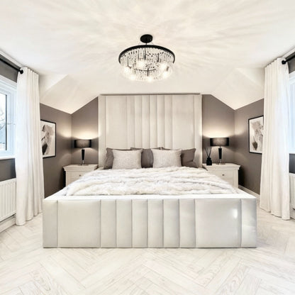 Alexander Bed Frame | Vertical Panel Upholstered Bed