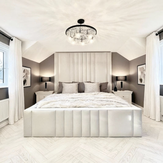 Alexander Bed Frame | Vertical Panel Upholstered Bed