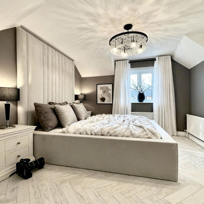 Alexander Bed Frame | Vertical Panel Upholstered Bed