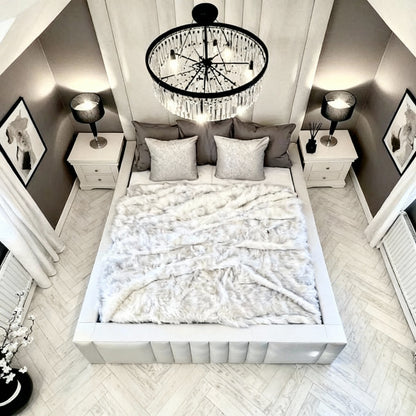 Alexander Bed Frame | Vertical Panel Upholstered Bed