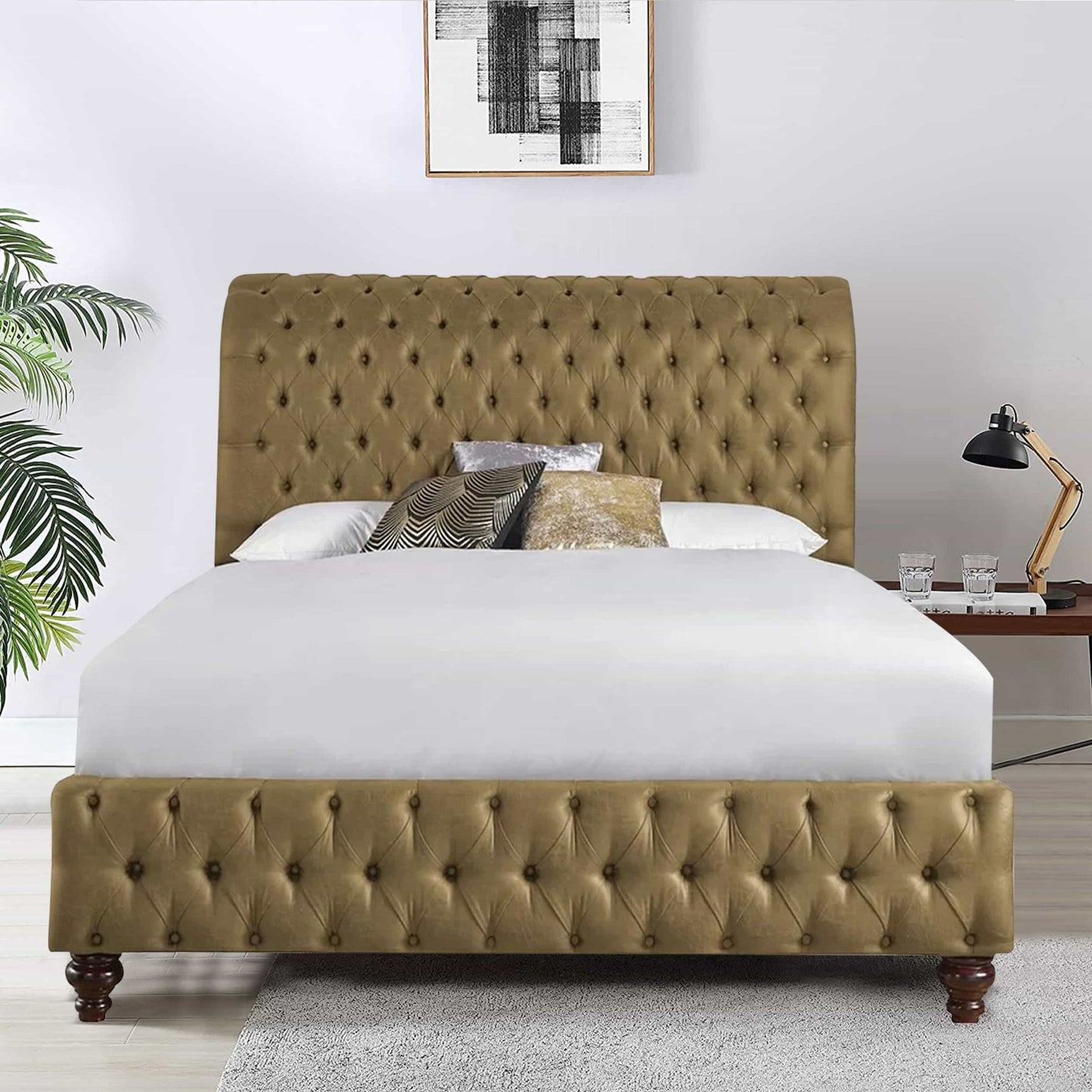 Funkybedz - Buckingham Chesterfield Upholstered Bed