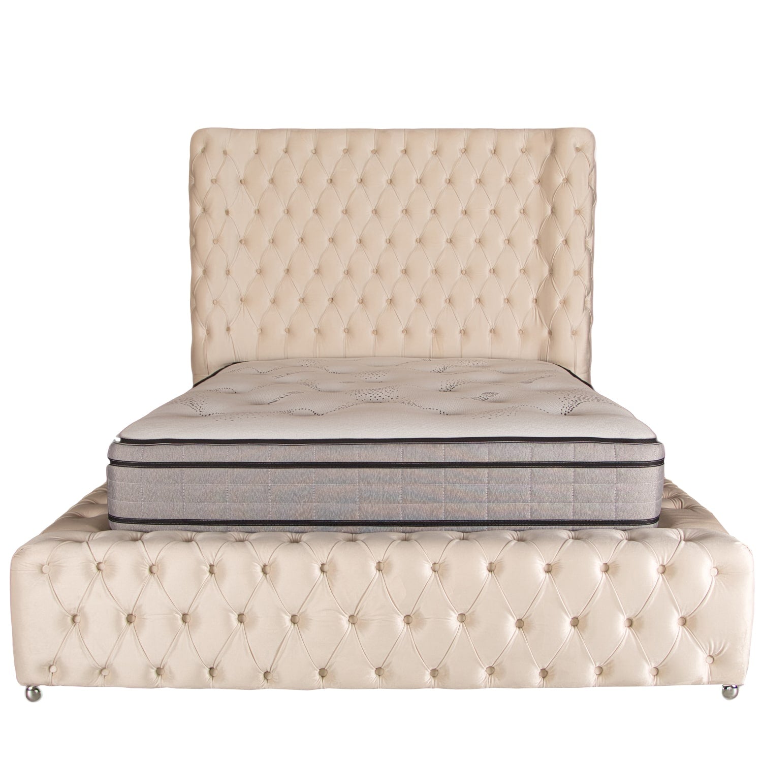 Funkybedz - Grandeur Chesterfield Upholstered Bed Frame