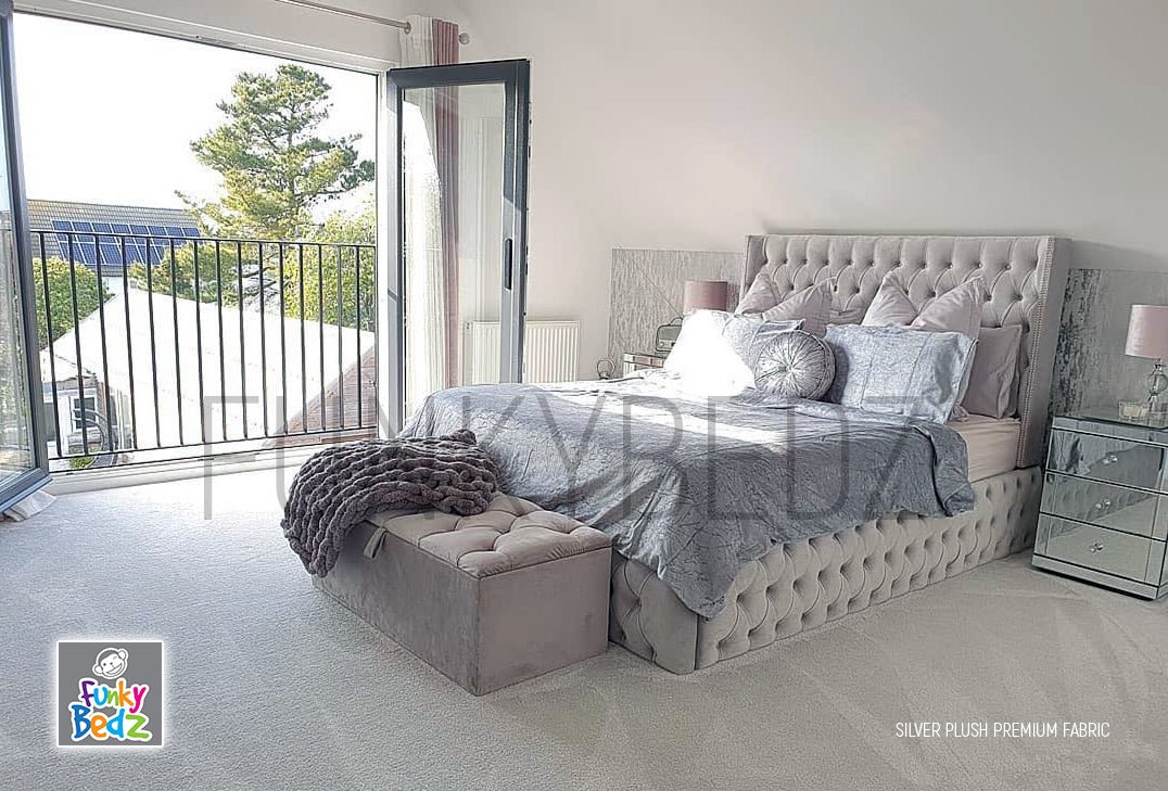 Funkybedz - Isabella Wing Upholstered Bed Frame