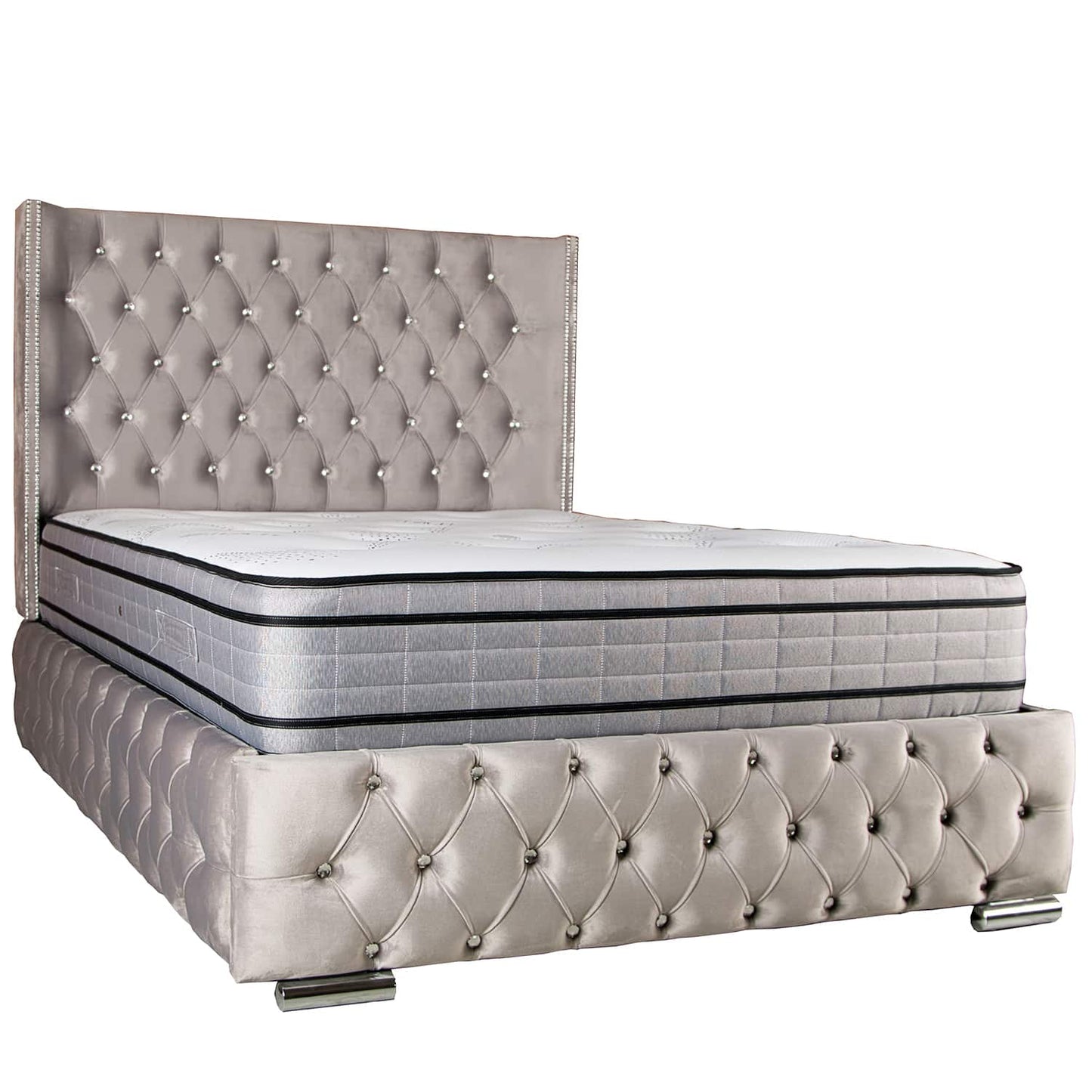 Funkybedz - Isabella Wing Upholstered Bed Frame