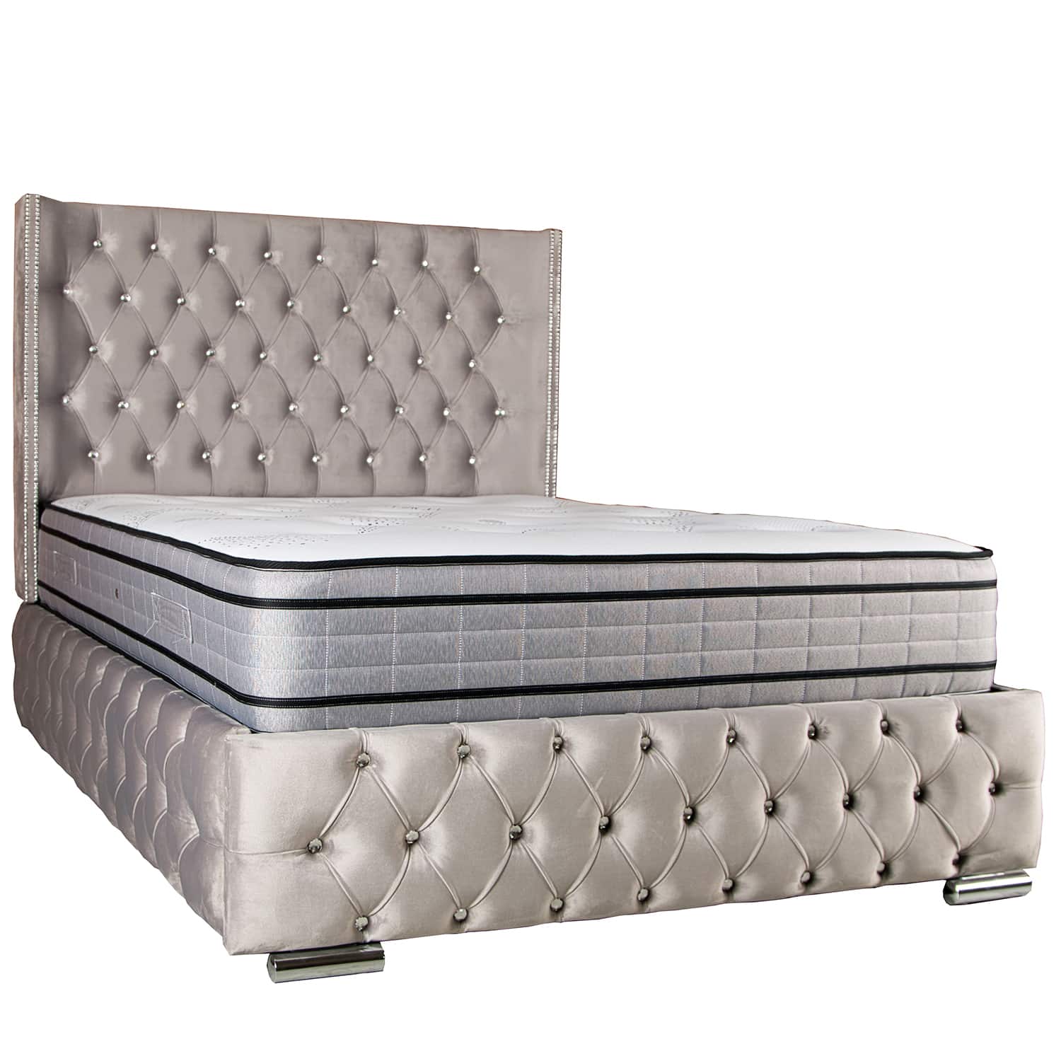 Funkybedz - Isabella Wing Upholstered Bed Frame