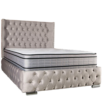 Funkybedz - Isabella Wing Upholstered Bed Frame