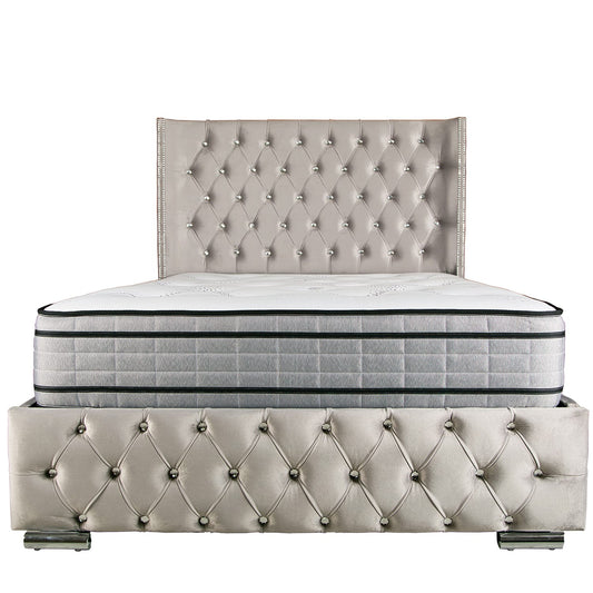 Funkybedz - Isabella Wing Upholstered Bed Frame