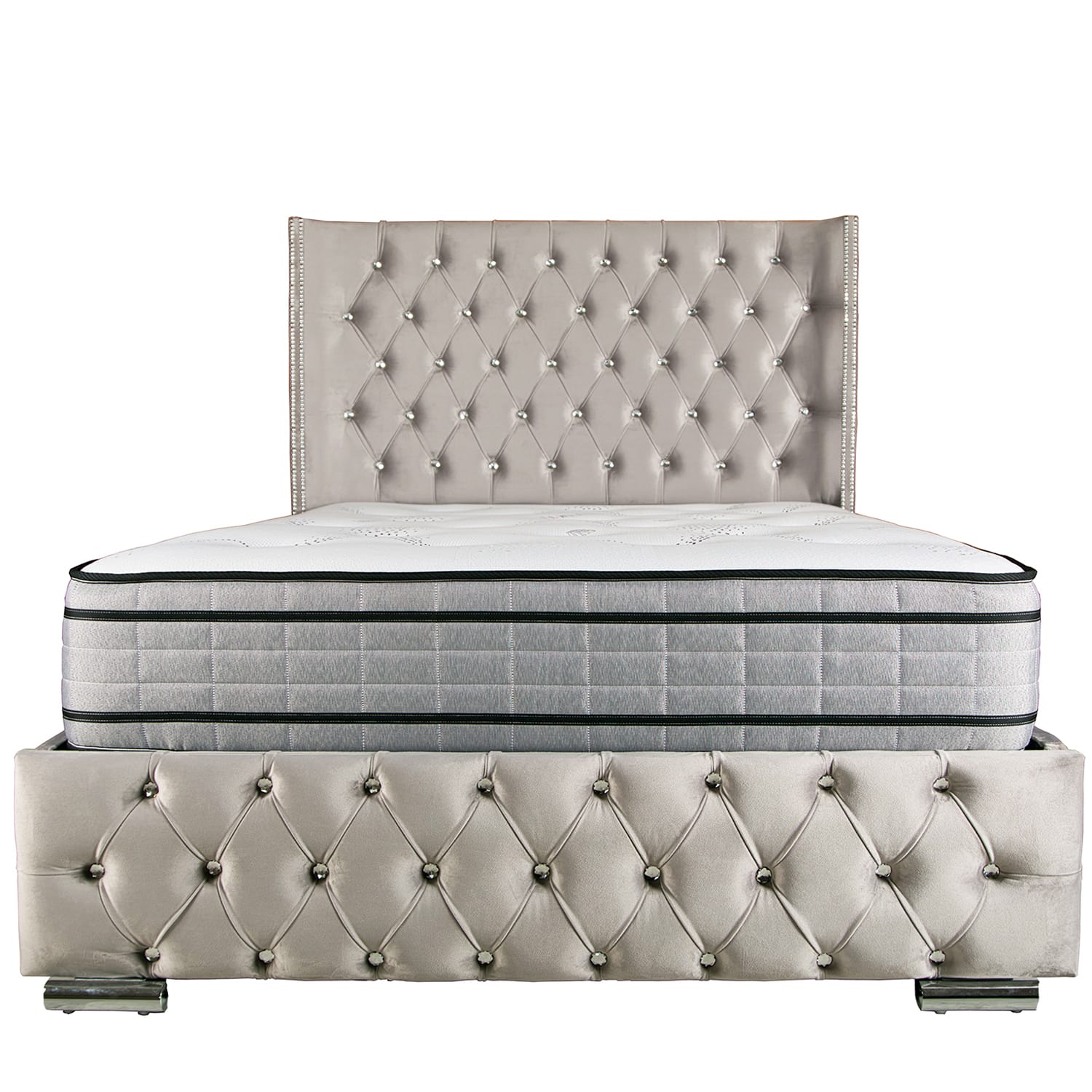 Funkybedz - Isabella Wing Upholstered Bed Frame