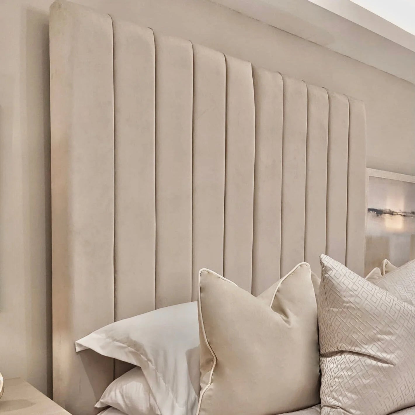 Funkybedz - Serene TV Bed Frame - 80 Inch Headboard