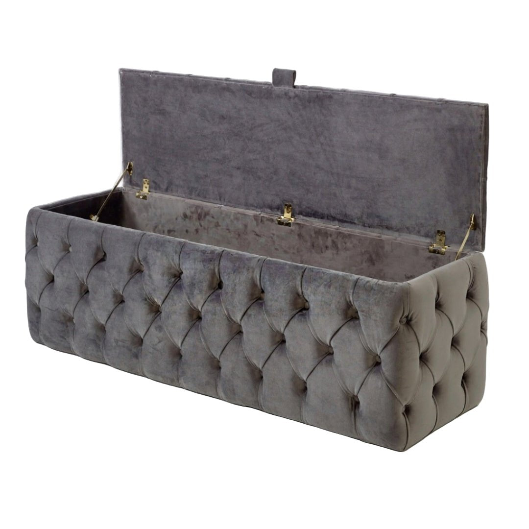 Funkybedz - Willow Ottoman Box | Upholstered Bedroom Storage – Funkybedz